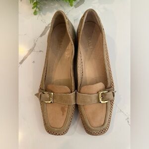 Amalfi by Rangoni Italy Leather Loafer Slip On Camel Colour SZ 8  SS